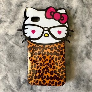 NWOT Hello Kitty Leopard Nerd iPhone 4/4s Case